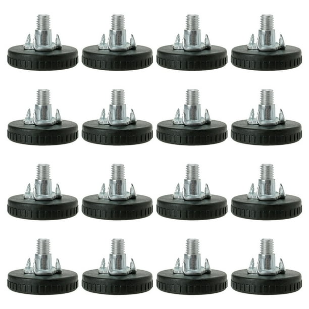 M8 ROTARY Threaded Adjustable Furniture Feet NUTS Wobbly Fix NO NEED TO LIFT